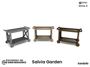 Sims 4 — kardofe_Salvia Garden_Auxiliary trolley by kardofe — Trolley, wooden, in three colour options