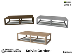 Sims 4 — kardofe_Salvia Garden_CofeeTable by kardofe — Coffee table, in three colour options
