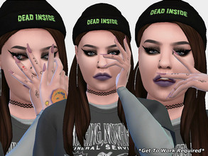Sims 4 — Dead Inside Beanie by simsloverxyz — Dead Inside Beanie