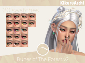 Sims 4 — Runes of The Forest Eyeliner Version by siyahanime — - It is suitable for Female and Male. ( Teen to elder ) -