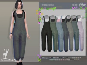 Sims 4 — BOMULL OVERALLS by DanSimsFantasy — This outfit consists of a overalls with a sleeveless shirt. Samples: 33