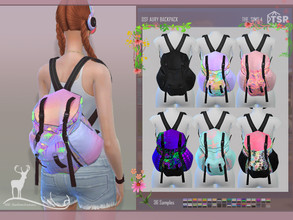 Sims 4 — AURY BACKPACK by DanSimsFantasy — Female backpack samples: 36 Location: right ring Cloning object: Base of the