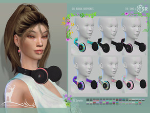 Sims 4 — AURISK EARPHONES v2  by DanSimsFantasy — Accessory: headphones (neck) samples: 35 Location: necklace Cloning