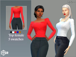 Sims 4 — Top female Mariah by LYLLYAN — Top female in 5 swatches.