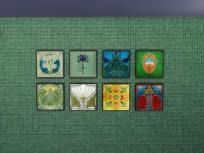 Sims 4 — Art Nouveau Wall Art V2 by Morrii — Art Nouveau Wall Art V2