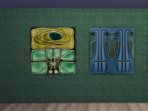 Sims 4 — Art Nouveau Wall Tiles - Large by Morrii — Art Nouveau Wall Tiles - Large 