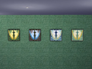 Sims 4 — Art Nouveau Wall Art V3 by Morrii — Art Nouveau Wall Art V3