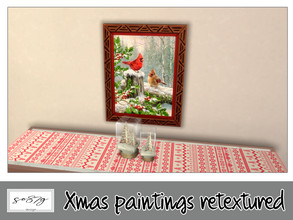 Sims 4 — Xmas pic by so87g — cost: 200$, 5 colors, you can find it in decor - decor (wall) NEW features of the object: