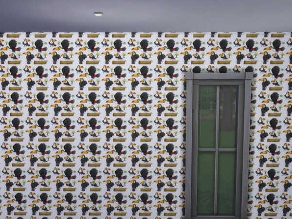 Sims 4 — Toucan Wallpaper by Morrii — Toucan Wallpaper by Morrii