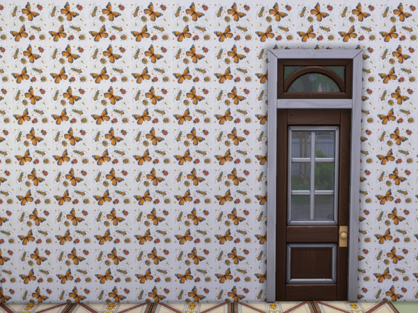 Sims 4 — Entomology Wallpaper by Morrii — Entomology Wallpaper