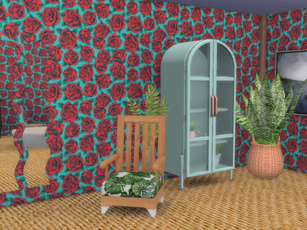 Sims 4 — Red Roses Wallpaper by Morrii — Red Roses Wallpaper