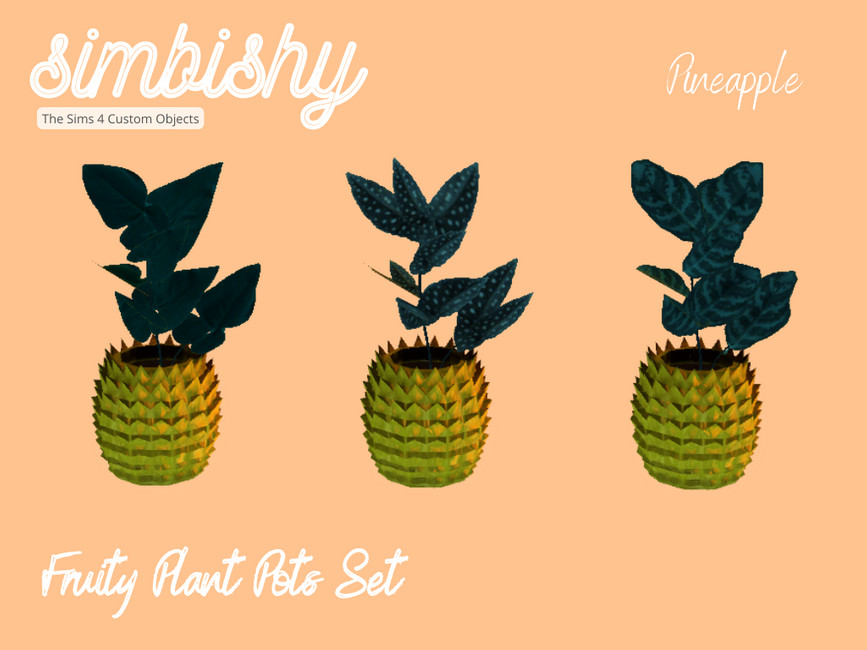 The Sims Resource Fruity Pineapple Plant Pot