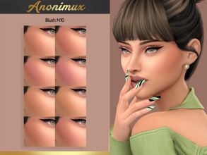 Sims 4 — Blush N10 by Anonimux_Simmer — - 8 Swatches - Compatible with the color slider - BGC - HQ - Thanks to all CC