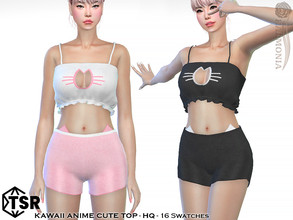 Sims 4 — Kawaii Anime Cute Top by Harmonia — New Mesh All Lods 17 Swatches HQ Please do not use my textures. Please do