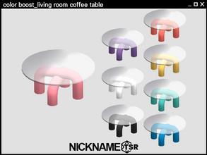 Sims 4 — color boost_living room coffee table by NICKNAME_sims4 — 7 package files. -color boost_living room chair -color