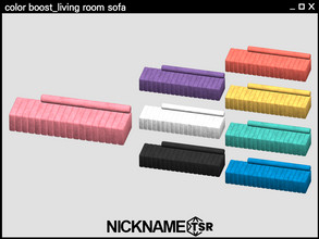 Sims 4 — color boost_living room sofa by NICKNAME_sims4 — 7 package files. -color boost_living room chair -color
