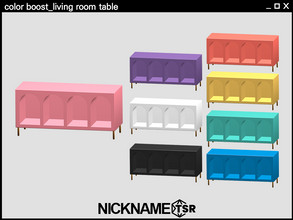 Sims 4 — color boost_living room table by NICKNAME_sims4 — 7 package files. -color boost_living room chair -color