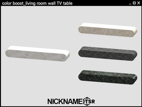 Sims 4 — color boost_living room wall TV table by NICKNAME_sims4 — 7 package files. -color boost_living room chair -color