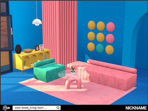 Sims 4 — color boost living room set by NICKNAME_sims4 — 7 package files. -color boost_living room chair -color