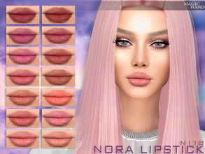 Sims 4 — Nora Lipstick N118 by MagicHand — Creamy lips in 16 colors - HQ Compatible. Preview - CAS thumbnail Pictures