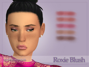 Sims 4 — Roxie Blush by SunflowerPetalsCC — A simple blush that goes across the cheeks and nose. Comes in 10 shades; 5