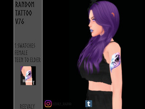 Sims 4 — Random Tattoo V76 by Reevaly — 1 Swatches. Teen to Elder. Female. Base Game compatible. Please do not reupload.