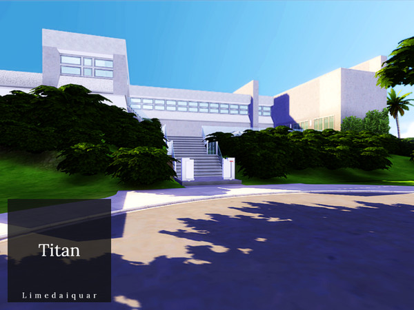 Sims 4 — Titan by Limedaiquar — Titan is a large brutalist inspired home with very minimal decor. It features a large