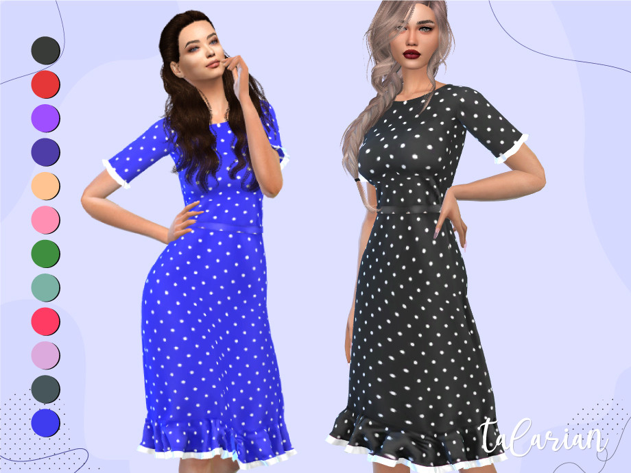 The Sims Resource - Scarlett [small polka dots]