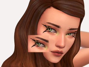 Sims 4 — Swamp Fairy Eyeliner by Sagittariah — base game compatible 3 swatch properly tagged enabled for all occults