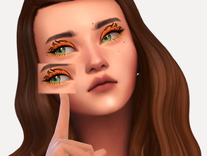 Sims 4 — Dark Fire Eyeliner by Sagittariah — base game compatible 2 swatch properly tagged enabled for all occults