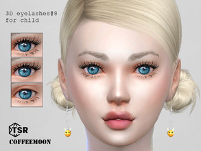Sims 4 — 3D eyelashes N8 for child by coffeemoon — 3D lashes glasses category 2 colors 3 styles for female only: child HQ