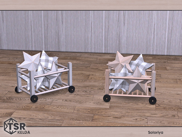Sims 4 — Kelda. Cart with Stars by soloriya — Cart with stars. Part of Kelda set. 2 color variations. Category: