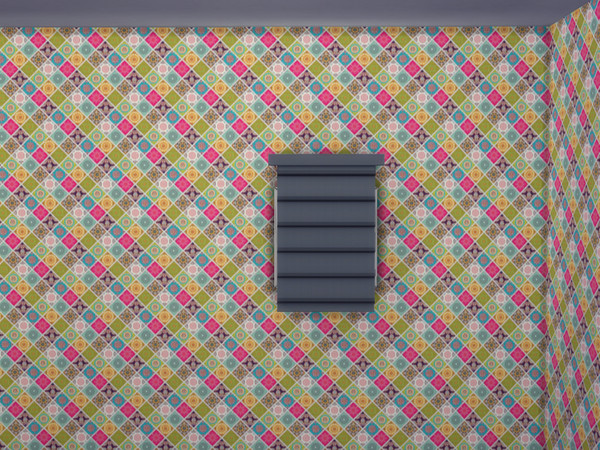 Sims 4 — Tiled Kitchen Wallpaper by Morrii — Tiled Kitchen Wallpaper