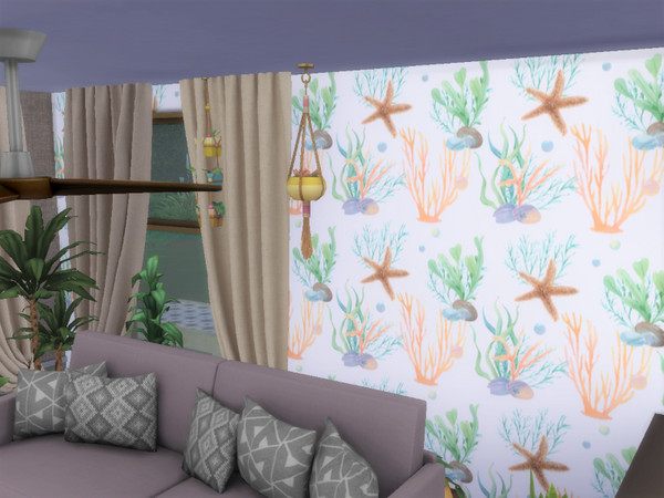 Sims 4 — Starfish Wallpaper by Morrii — Starfish Wallpaper