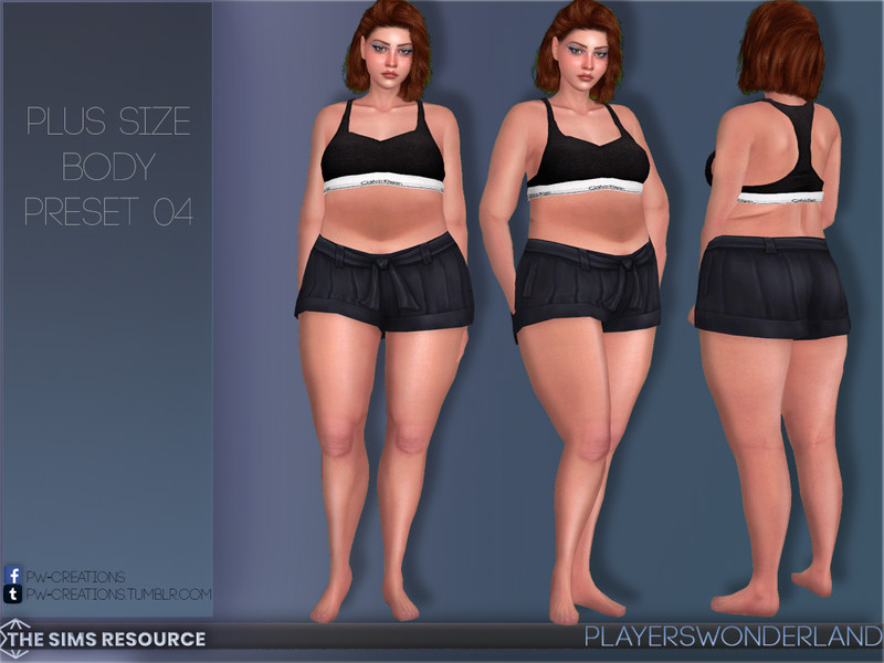 The Sims Resource - Plus Size Body Preset 04