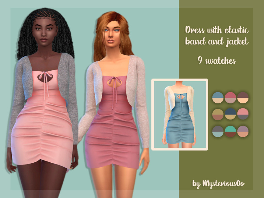The Sims Resource - Dress with elastic band and jacket