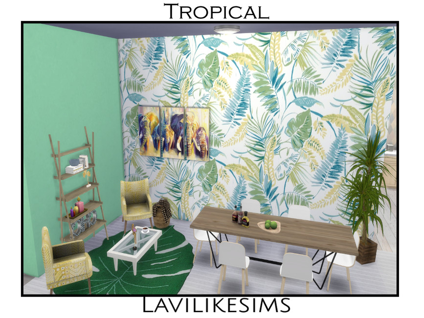 The Sims Resource Tropical Mural