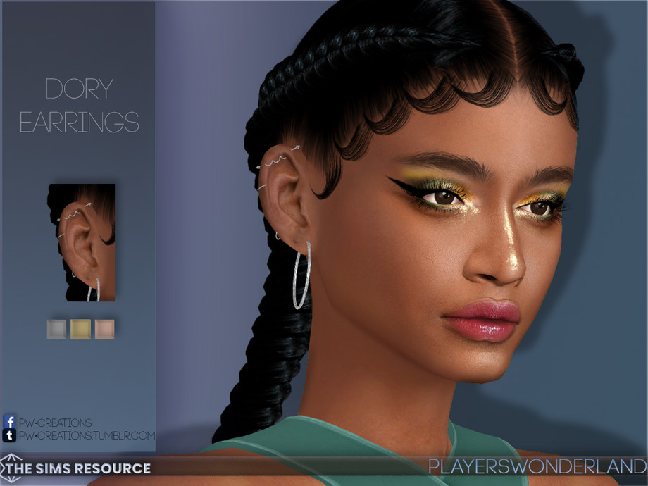 The Sims Resource - Dory Earrings