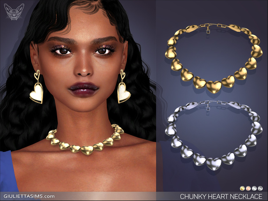 The Sims Resource - Chunky Heart Necklace