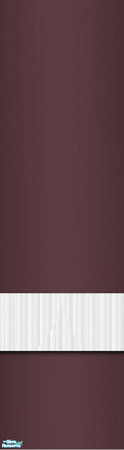 Sims 2 — Maroon wall with top white borde - Indiv by vdini — Maroon with designer border towards bottom to match the
