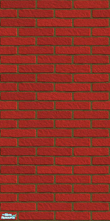 Sims 2 — Milco Flower Recolors Red - Brickwall by Mutske — Red Brick to match the Milco Living Flower in Red.