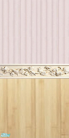 Sims 2 — medium Pine wood Rose Blush by TMKColorado80909 — A pine wood panel bottom with a striped rose blush top and a