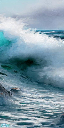 Sims 2 — Waves - Individual Item by TheMistress666 — Crashing waves that wont get your sofa wet!