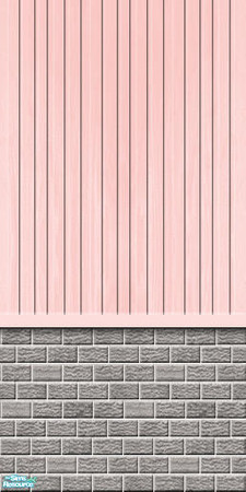Sims 2 — Studio K BR04VWS - Pink by StudioKhagerks — Part of the Brick 04 & Vertical Wood Siding series. 20 colors.