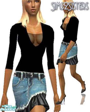 Sims 2 — S2S Top with skirt - #371570 Recolor by sims2sisters — 