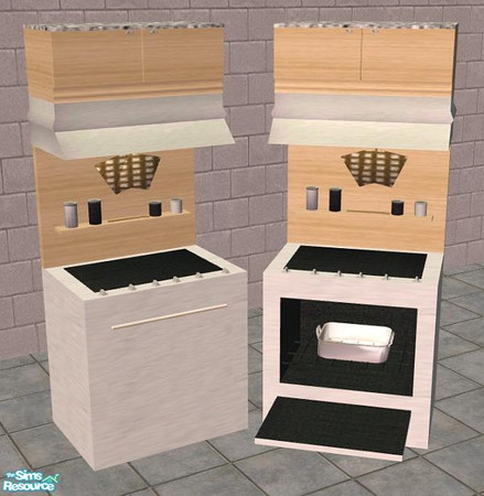 Sims 2 — Aule Kitchen Recolor Set - Range by NewSimSimGirl — Recolor set for the Aule Kitchen.