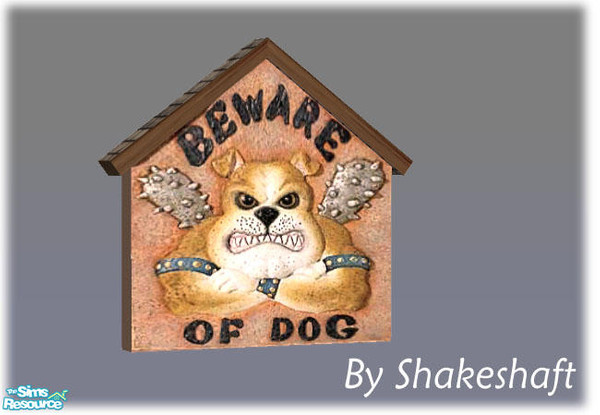 Sims 2 — Wall Plaque -  Mesh by Shakeshaft — Part of a New Mesh set of exterior wall plaques, set includes Mesh and 9