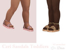 Sims 4 — Ceri Sandals Toddlers by Dissia — Cute cheetah sandals with ankle strap for toddlers :) Available in 45 swatches