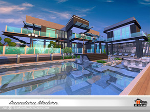 Sims 4 — Anandara Modern NoCC by autaki — Anandara Modern NoCC Luxury modern styles. House for your simmies. Hope you