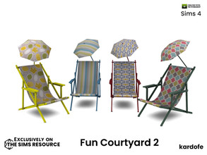 Sims 4 — kardofe_Fun Courtyard_Hammock by kardofe — Hammock with sunshade, in four colour options